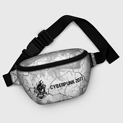 Поясная сумка Cyberpunk 2077 glitch на светлом фоне: надпись и с, цвет: 3D-принт — фото 2