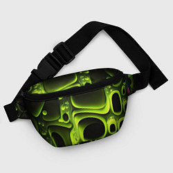 Поясная сумка Зеленая кислотная абстракция, цвет: 3D-принт — фото 2