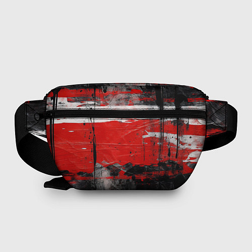 Поясная сумка Красная белая черная краска / 3D-принт – фото 2