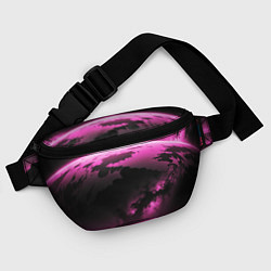 Поясная сумка Сай фай пейзаж в черно розовых тонах, цвет: 3D-принт — фото 2