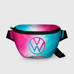 Поясная сумка Volkswagen neon gradient style, цвет: 3D-принт