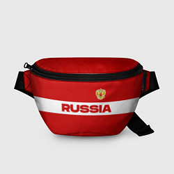 Поясная сумка Russia - красно-белый, цвет: 3D-принт