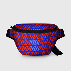 Поясная сумка Ретро молнии красно-синие, цвет: 3D-принт