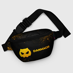 Поясная сумка DanMachi - gold gradient: надпись и символ, цвет: 3D-принт — фото 2