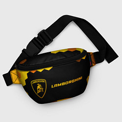 Поясная сумка Lamborghini - gold gradient: надпись и символ, цвет: 3D-принт — фото 2