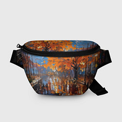 Поясная сумка Осенний город импрессионизм, цвет: 3D-принт