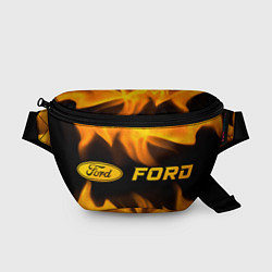 Поясная сумка Ford - gold gradient: надпись и символ, цвет: 3D-принт