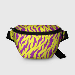 Поясная сумка Кислотный тигр паттерн, цвет: 3D-принт