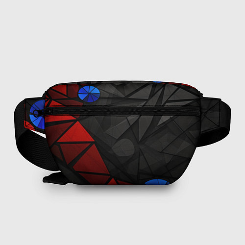 Поясная сумка Black blue red elements / 3D-принт – фото 2