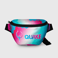 Поясная сумка Quake neon gradient style: надпись и символ, цвет: 3D-принт