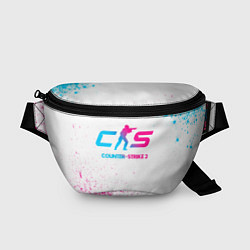 Поясная сумка Counter-Strike 2 neon gradient style, цвет: 3D-принт