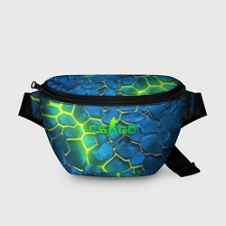 Поясная сумка CSGO green blue neon, цвет: 3D-принт