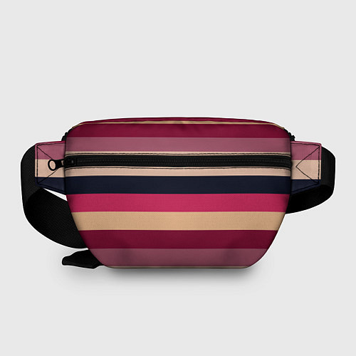 Поясная сумка Широкие полосы розовый / 3D-принт – фото 2
