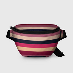 Поясная сумка Широкие полосы розовый, цвет: 3D-принт