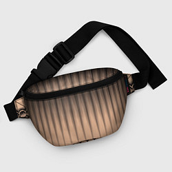 Поясная сумка Персиковый полосатый градиент, цвет: 3D-принт — фото 2