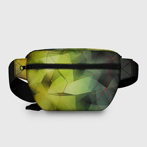 Поясная сумка Зеленая текстура объемная / 3D-принт – фото 2