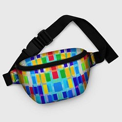 Поясная сумка Colorful strips - pop art - vogue, цвет: 3D-принт — фото 2