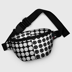 Поясная сумка Smiley black and white, цвет: 3D-принт — фото 2