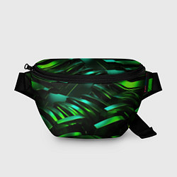 Поясная сумка Dark green abstract, цвет: 3D-принт