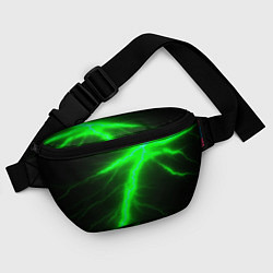 Поясная сумка Зеленый разряд молнии, цвет: 3D-принт — фото 2