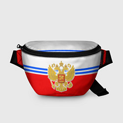 Поясная сумка Герб Российской Федерации - полосы, цвет: 3D-принт