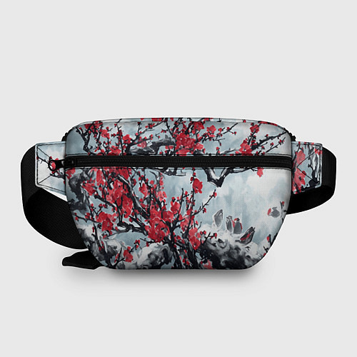 Поясная сумка Лепестки цветущей вишни - сакура / 3D-принт – фото 2