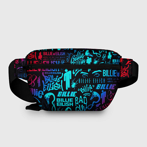 Поясная сумка Billie Eilish neon pattern / 3D-принт – фото 2