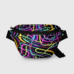 Поясная сумка Неоновая абстракция - нейросеть, цвет: 3D-принт