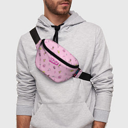 Поясная сумка Имя Мария в стиле барби - розовый паттерн аксессуа, цвет: 3D-принт — фото 2