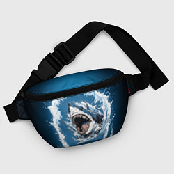 Поясная сумка Морда акулы в воде, цвет: 3D-принт — фото 2