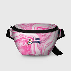 Поясная сумка I am kenough - розовые разводы краски, цвет: 3D-принт