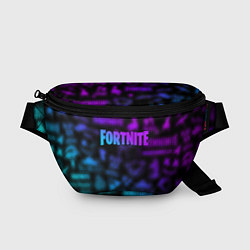 Поясная сумка Неоновые логотипы Fortnite, цвет: 3D-принт