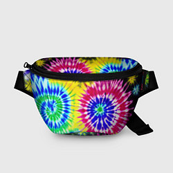 Поясная сумка Colorful floral composition - tie-dye, цвет: 3D-принт