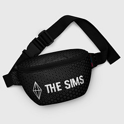 Поясная сумка The Sims glitch на темном фоне по-горизонтали, цвет: 3D-принт — фото 2