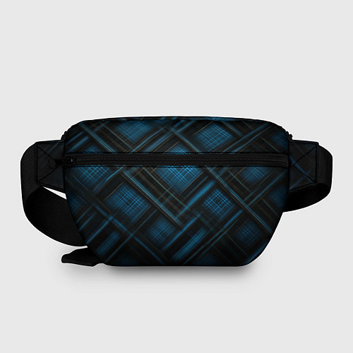 Поясная сумка Тёмно-синяя шотландская клетка / 3D-принт – фото 2