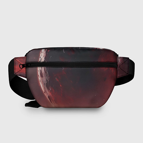Поясная сумка Красно черная космическая планета / 3D-принт – фото 2