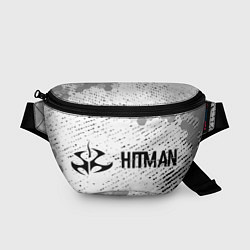 Поясная сумка Hitman glitch на светлом фоне по-горизонтали, цвет: 3D-принт