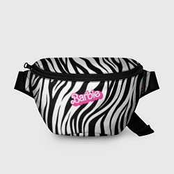 Поясная сумка Ретро Барби - паттерн полосок зебры, цвет: 3D-принт