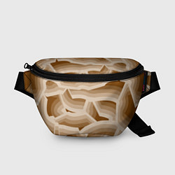 Поясная сумка Кофейные линии, цвет: 3D-принт