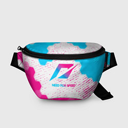 Поясная сумка Need for Speed neon gradient style, цвет: 3D-принт