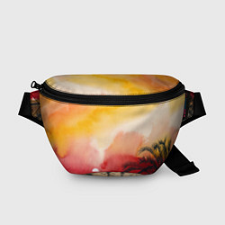 Поясная сумка Тропический закат акварель, цвет: 3D-принт