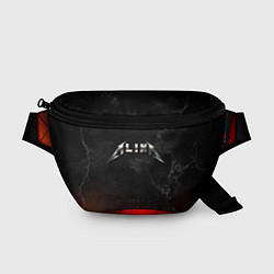Поясная сумка Алина в стиле Металлики - искры и огонь, цвет: 3D-принт