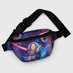 Поясная сумка Барт Симпсон с лазерным пистолетом в космосе, цвет: 3D-принт — фото 2