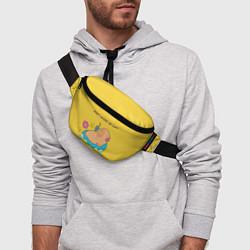 Поясная сумка Капибара dont worry be capy, цвет: 3D-принт — фото 2