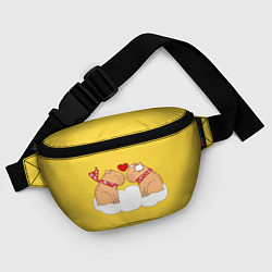 Поясная сумка Влюбленный капибара, цвет: 3D-принт — фото 2