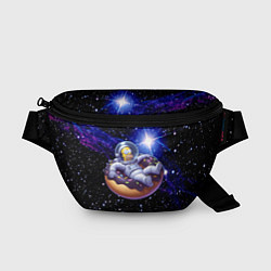 Поясная сумка Космонавт Гомер Симпсон на пончике - нейросеть, цвет: 3D-принт