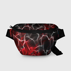 Поясная сумка Дым и красные текстуры, цвет: 3D-принт