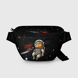 Поясная сумка Капибара бравый космонавт - фантазия, цвет: 3D-принт