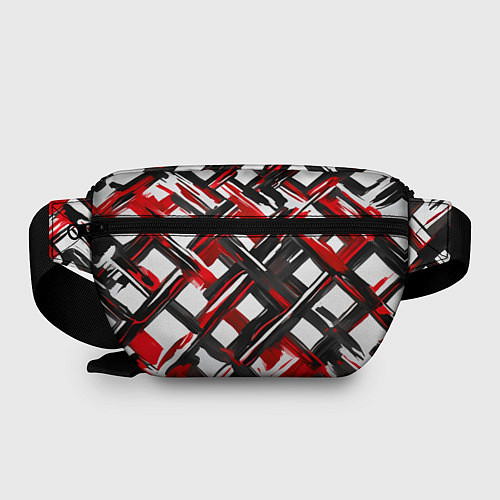 Поясная сумка Красные и чёрные мазки / 3D-принт – фото 2