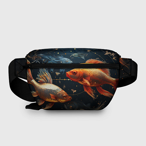 Поясная сумка Рыбки на темном фоне / 3D-принт – фото 2